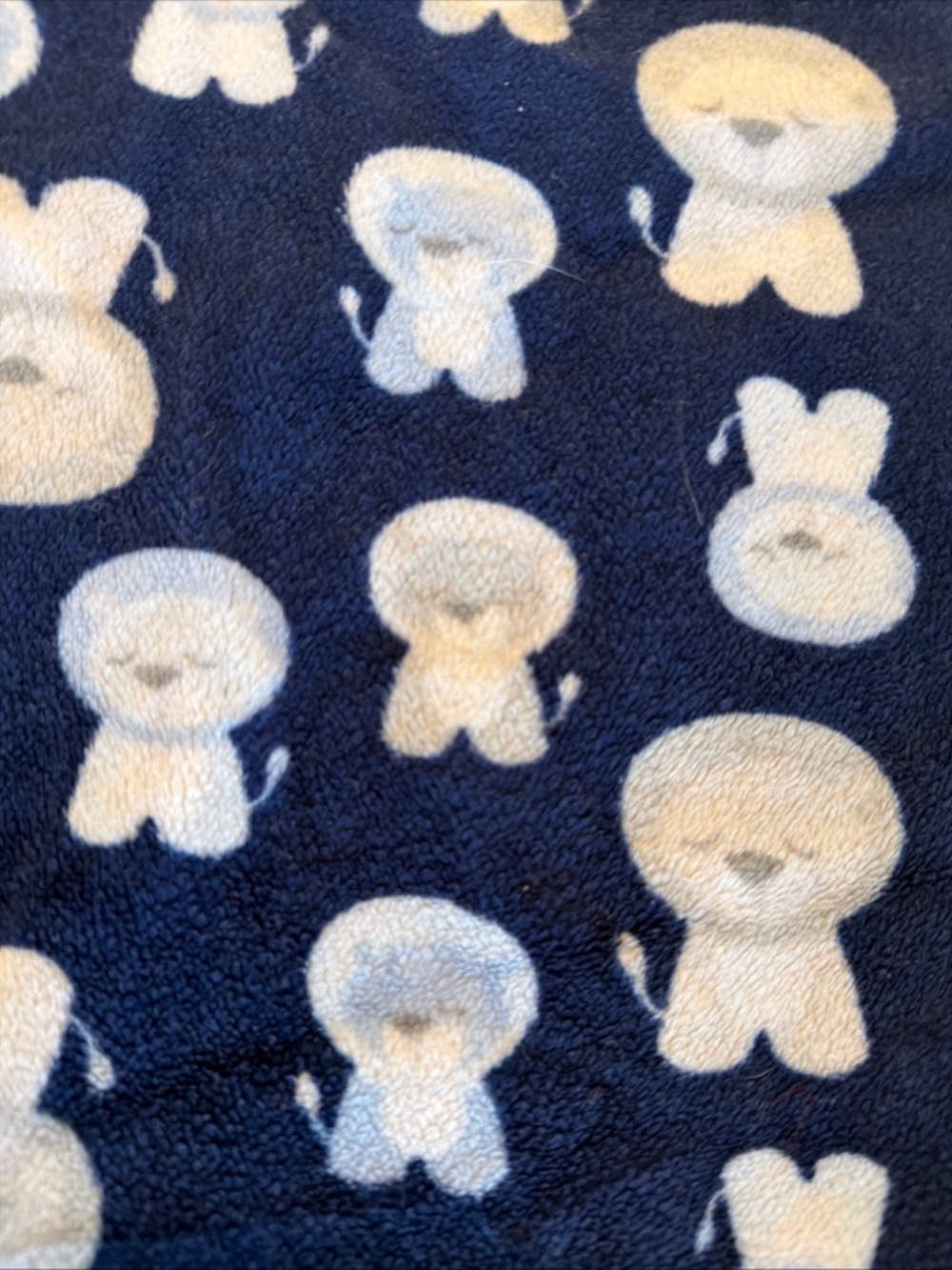 Just Born Kohl's Navy Light Blue Tan Grey Lion Velour Sherpa Baby Blanket